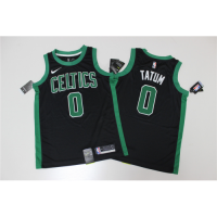 Men's Boston Celtics Jayson Tatum No.0 Black Swingman Jersey Statement  Edition