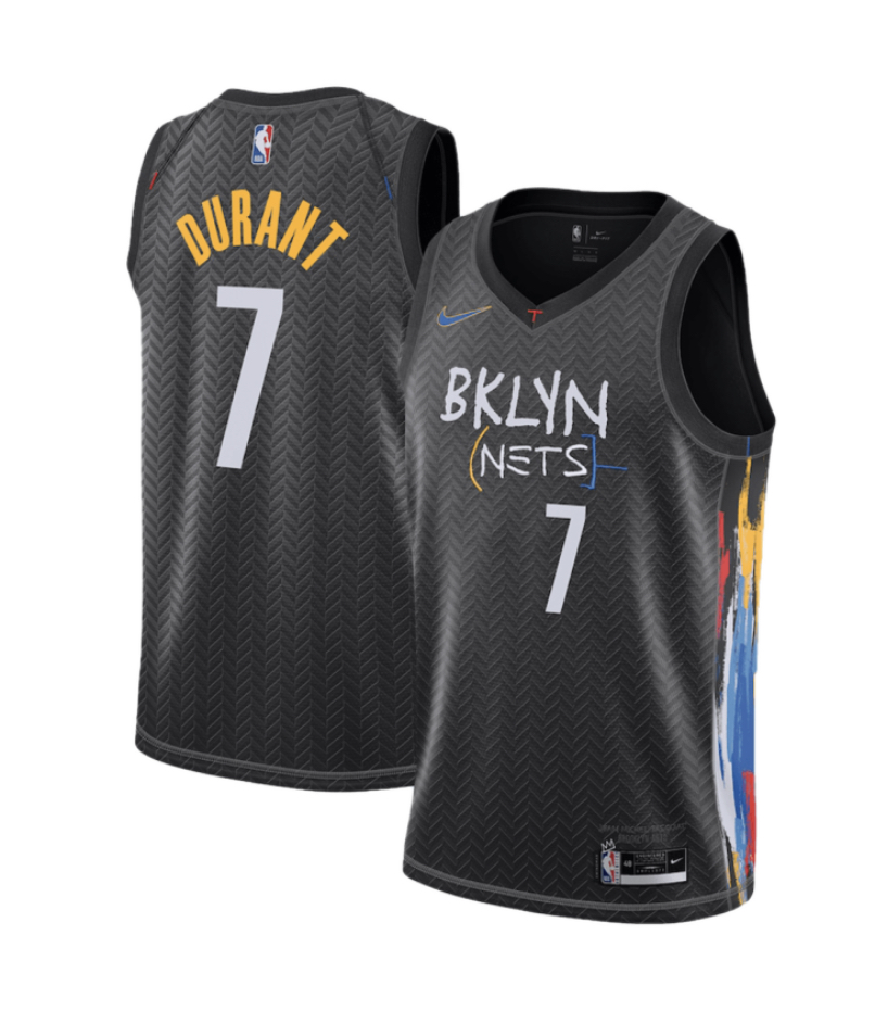 Men's Nike Brooklyn Nets No7 Kevin Durant White Basketball Swingman City Edition 2019 20 Jersey